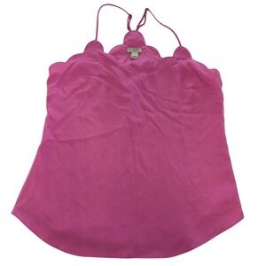 J.Crew Tank Top Womens Size 2 Pink Scalloped Edge‎ Cami Sleeveless